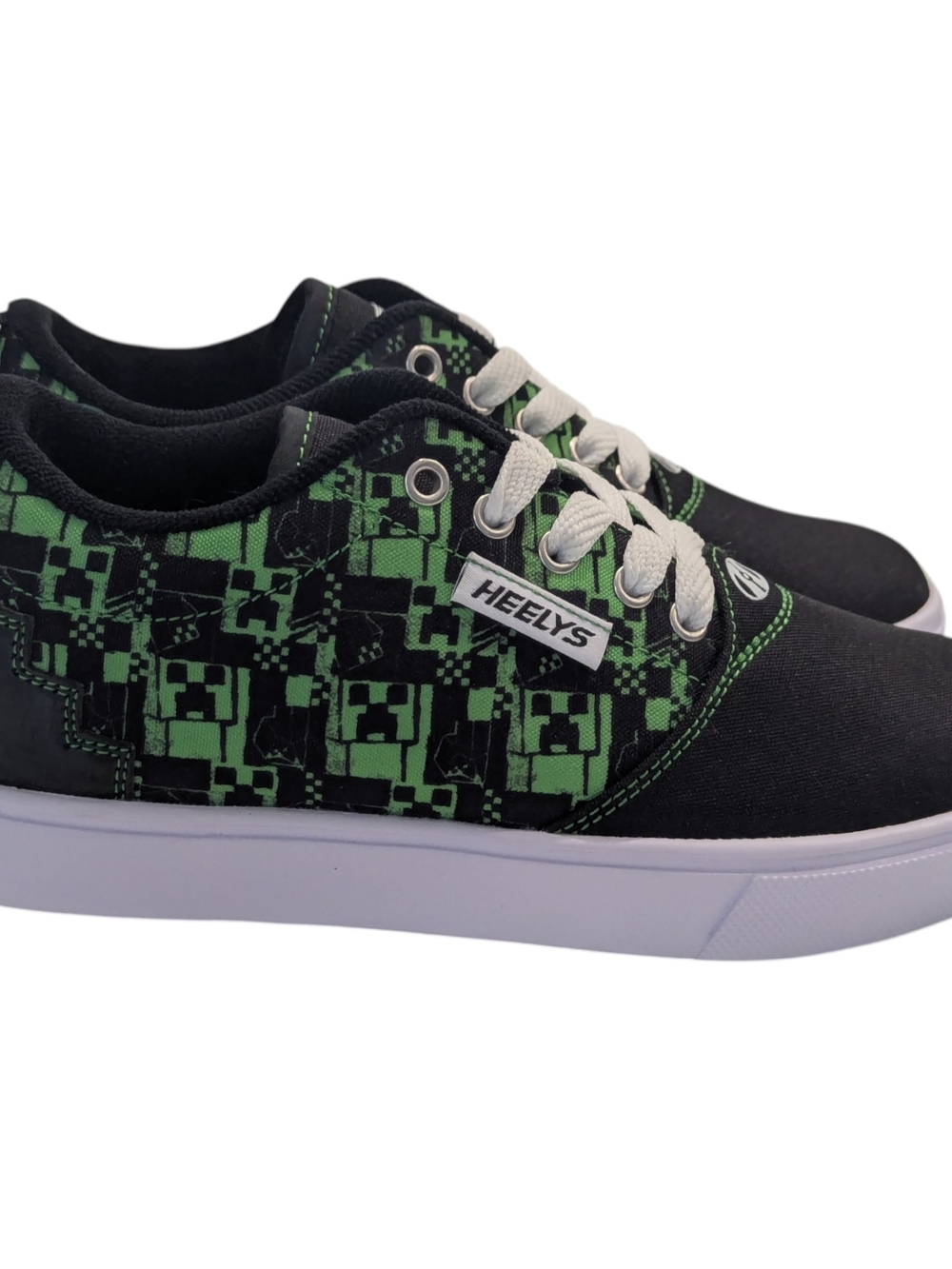 Heelys Minecraft Black/Green Boys Youth Shoes Size 3 Read Description